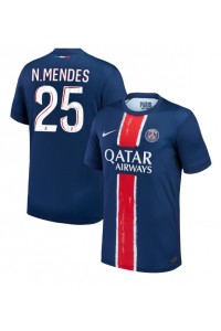 Paris Saint-Germain Nuno Mendes #25 Fotballdrakt Hjemme Klær 2024-25 Korte ermer